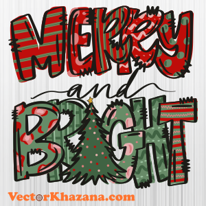 Merry and Bright Logo Svg