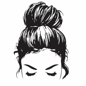 Download Messy Bun Mom Life SVG | Messy mom hair bun svg cut file ...