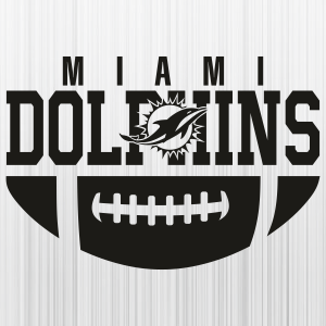 Miami Dolphins Ball Black Logo Svg