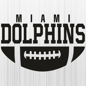 Miami Dolphins Ball Black Svg