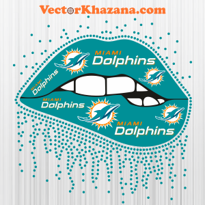 Miami Dolphins Dripping Lip Svg
