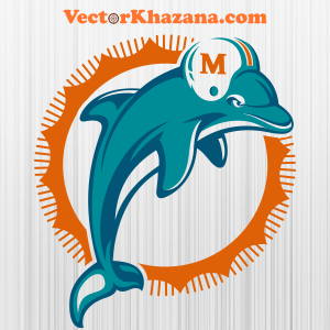 Miami Dolphins Fish Circle Svg
