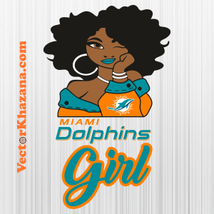 Miami Dolphins Girl Logo Svg