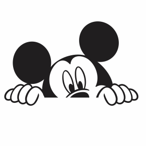 Mickey Mouse Peeking Vector