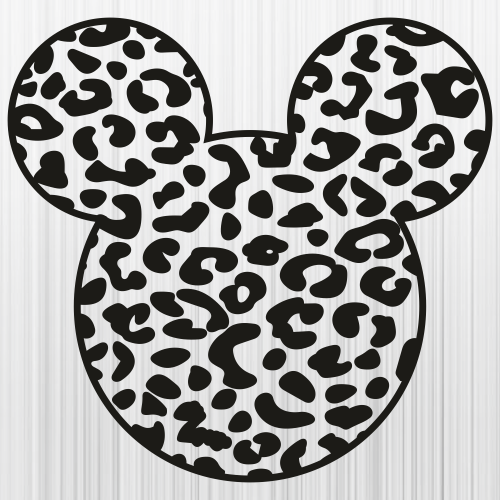 Mickey Cheetah Print Svg