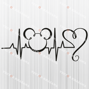 Mickey Heartbeat Svg