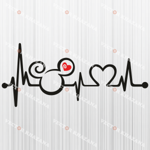 Mickey Mouse Heartbeat Svg