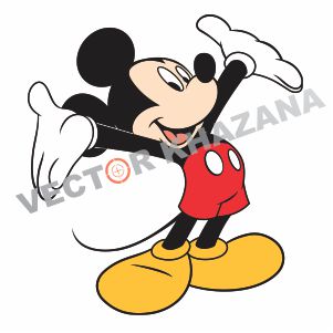 Mickey Mouse Cartoon Logo Vector