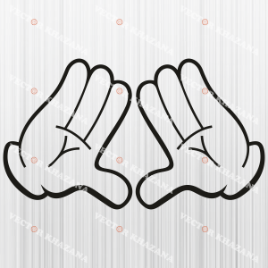 Mickey Mouse Hands Outline Svg
