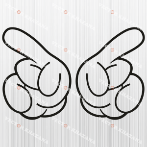 Mickey Mouse Hand Svg