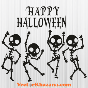 Skeleton Happy Halloween Svg
