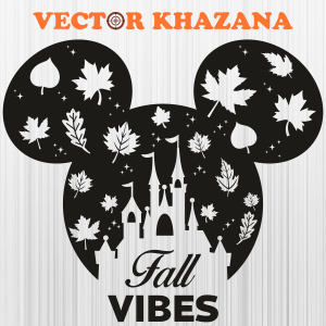 Mickey Mouse Head Fall Vibes Svg