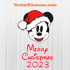 Mickey Mouse Merry Christmas 2023 Svg