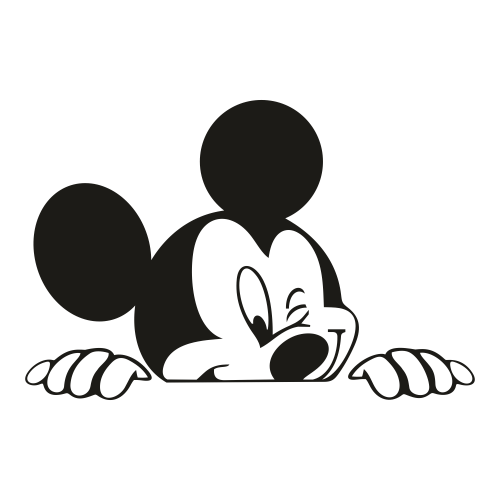 Mickey Mouse Silhouette Digital Files SVG JPG PNG