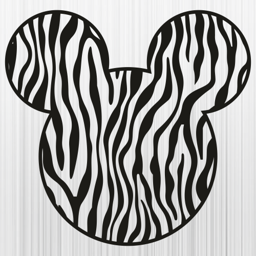 Mickey Zebra Print Svg