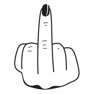  Ladies Middle Finger Vector