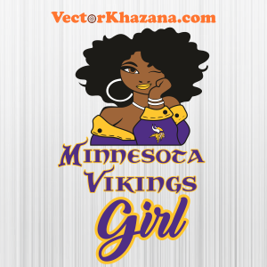 Minnesota Vikings Girl Logo Svg