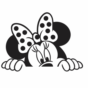Minnie Mouse Peeking svg