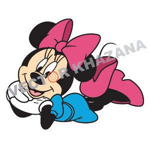 Minnie Mouse Flying Logo Vector