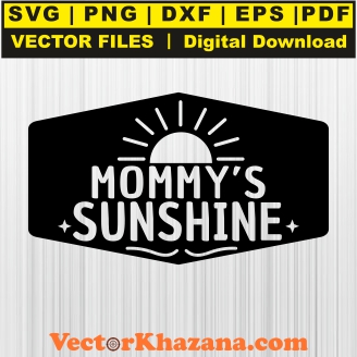 Mommys Sunshine Black Svg