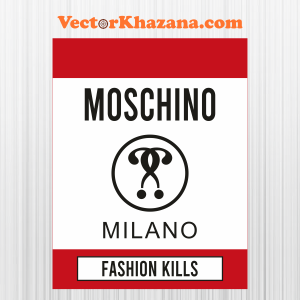 Moschino Milano Fashion Kills Svg
