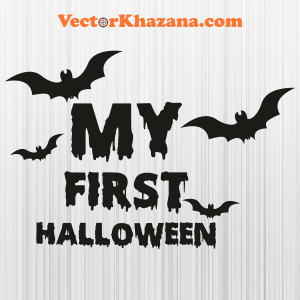 My First Halloween Bat Svg