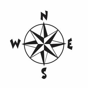 nautical compass vector