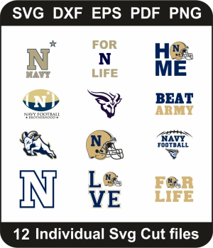 Navy Midshipmen Svg Bundle