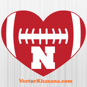 Nebraska Huskers Heart Svg