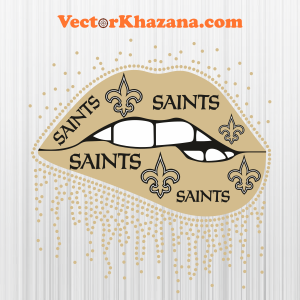New Orleans Saints Dripping Lip Svg