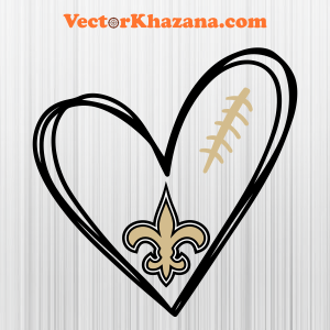 New Orleans Saints Heart Svg