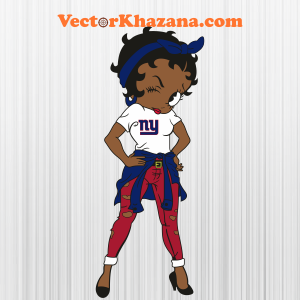 New York Giants Betty Boop Girl Logo Svg