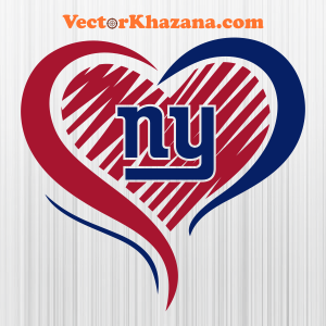 New York Giants Heart Logo Svg