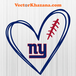 New York Giants Heart Svg