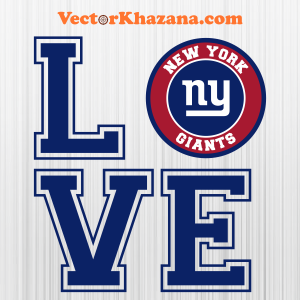 New York Giants Love Svg