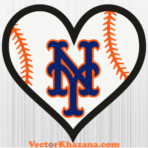 New York Mets Heart Svg