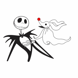 Download Jack Skellington With Zero Svg Nightmare Before Christmas Svg Cut File Download Jpg Png Svg Cdr Ai Pdf Eps Dxf Format