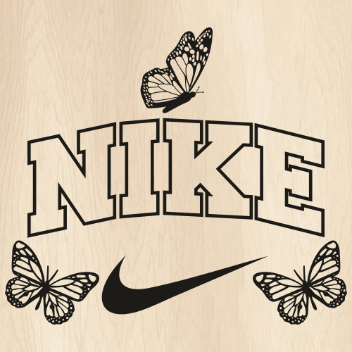 Nike Outline Butterfly Svg