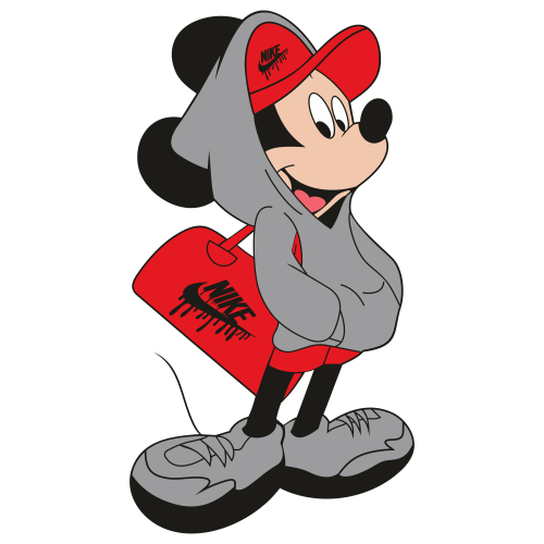 Nike Logo With Mickey Mouse SVG | Nike Dripping Logo Svg | Fashion