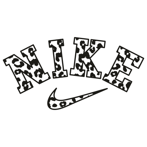 Nike Fuzzy Leopard Print Svg