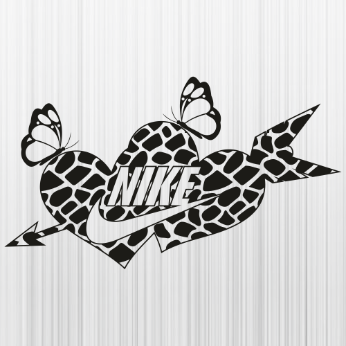 Nike Heart Giraffe Print Svg