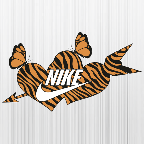 Nike Heart Tiger Print Svg