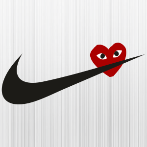 Nike Swoosh With Love SVG | Swoosh With Des Garcons PNG