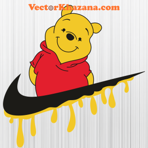 Nike X Winnie The Pooh Svg | Nike Dripping Swoosh Png