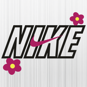 Nike With Flower Svg