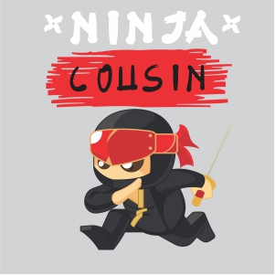 ninja cousin cartoon characters svg cut
