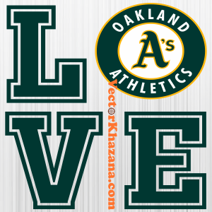 Oakland Athletics Love Svg