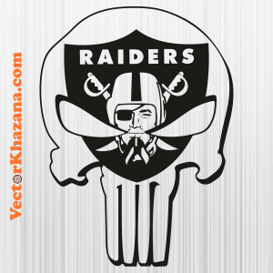 Oakland Raiders Punisher Skull Svg