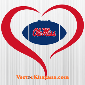 Ole Miss Heart Svg