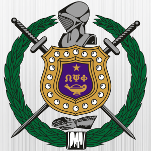 Omega Psi Phi Fraternity Crest SVG